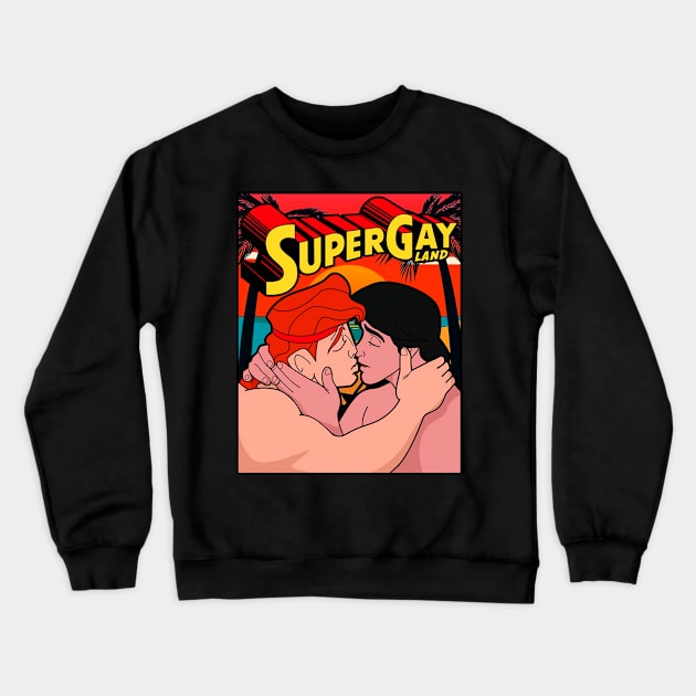 Love is Love Supergayland Design Crewneck Sweatshirt by RendyPratama